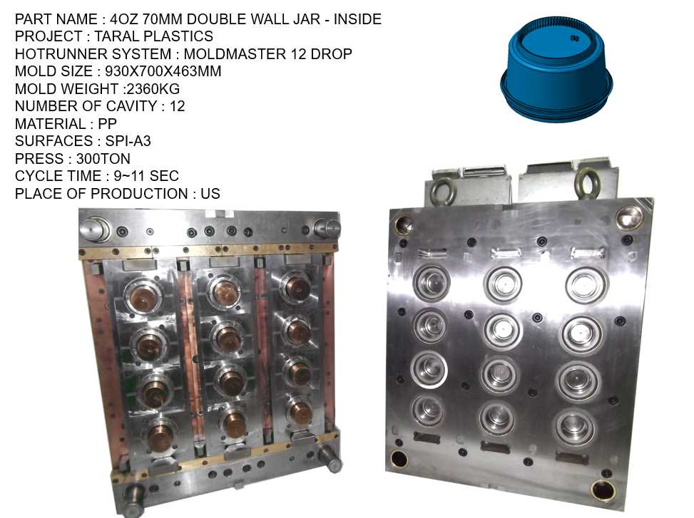 4OZ 70MM DOUBLE WALL JAR - INSIDE 雙層瓶蓋模具